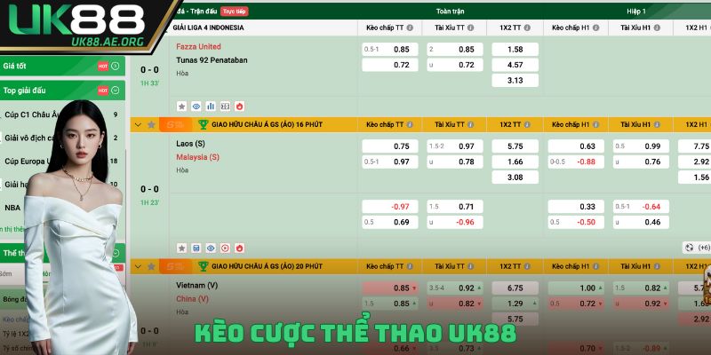 Kèo cược thể thao UK88